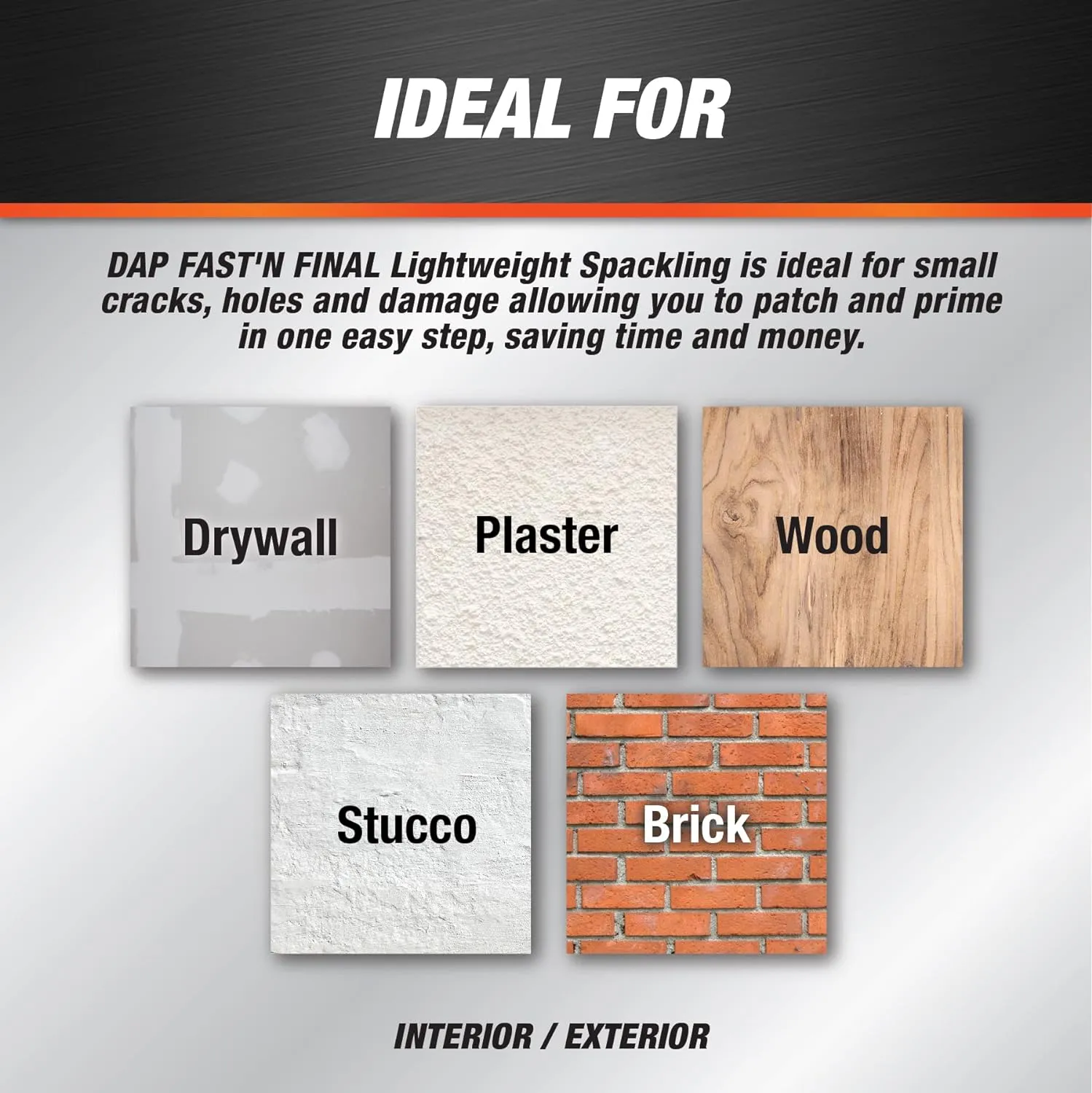 DAP 12143 Fast'N Final, 1gal, white Lightweight Spackling, 1 gal