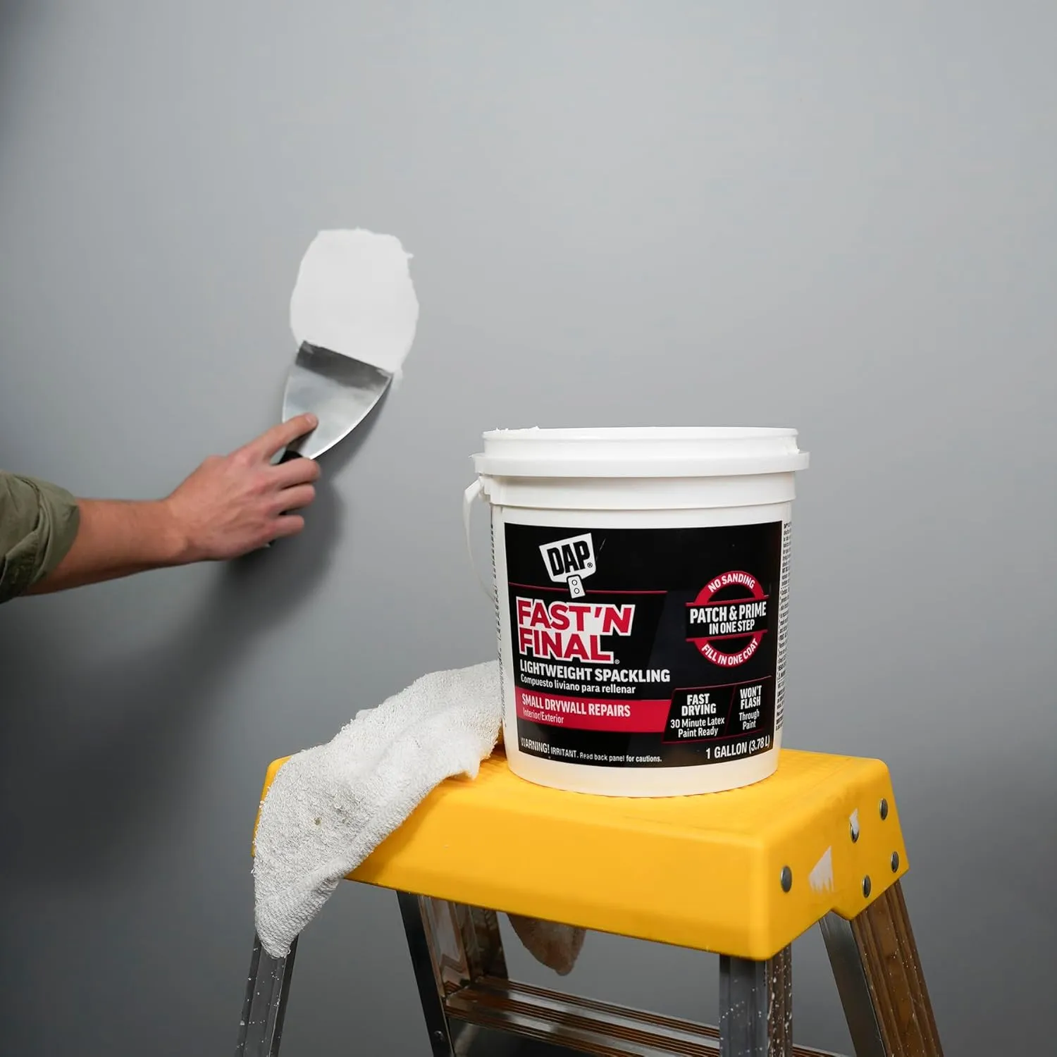 DAP 12143 Fast'N Final, 1gal, white Lightweight Spackling, 1 gal