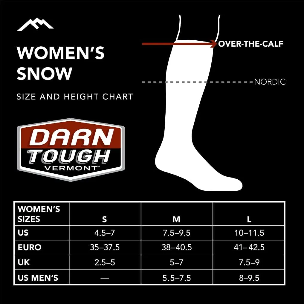 DARN TOUGH (8036) Women's Snow Aurora OTC Lightweight with Cushion Sock