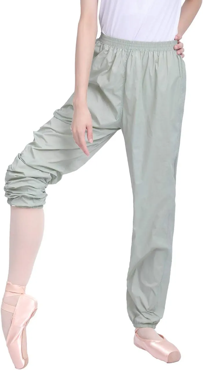 Daydance Teen Girls Women Ballet Ripstop Pants Lightweight Intensity Nylon Perspiration Trousers for Dance