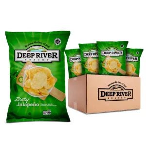 Deep River Snacks Zesty Jalapeno Kettle Cooked Potato Chips, 2-Ounce (Pack of 24)