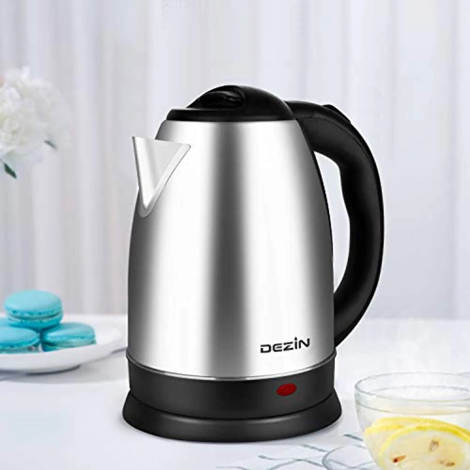 Dezin Electric Kettle Water Heater, 2L Stainless Steel Cordless Tea Kettle, Fast Boil, Auto Shut Off and Boil Dry Protection Tech – Base on SIDE Concept (Simple, Inexpensive, Dependable and Effective)