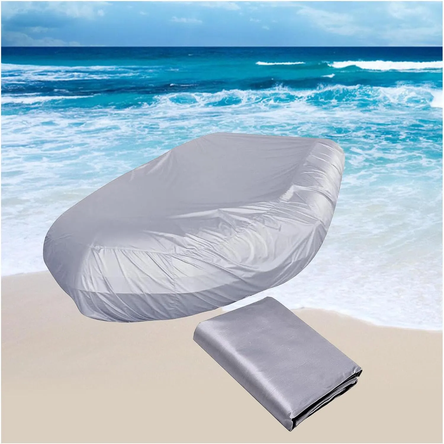 Dinghy Boat Cover 7 Sizes Inflatable Boat Cover Waterproof Anti-UV Boat Tarp for Small Inflatable and Rigid Inflatable Boats,230 * 165 * 46cm