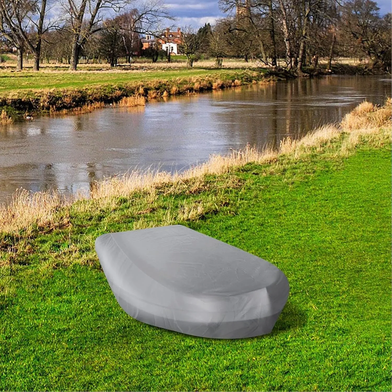Dinghy Cover 7 Sizes Inflatable Boat Cover UV Resistant Boat Tarp for Inflatable Boat and Dinghy,420 * 210 * 46cm