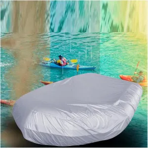 Dinghy Cover 7 Sizes Inflatable Boat Cover UV Resistant Boat Tarp for Inflatable Boat and Dinghy,420 * 210 * 46cm