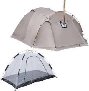Dome Tent for 2 Person Stable with Snow Skirt Fireproof Waterproof Tents for Camping Hiking Hunting Fishing