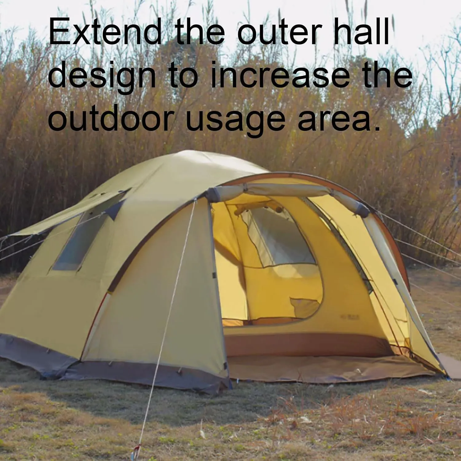 Double Layer Tent Extendable Tent Outdoor Tent 3-4 Person Tent Large Space Tent Multifunctional Tent