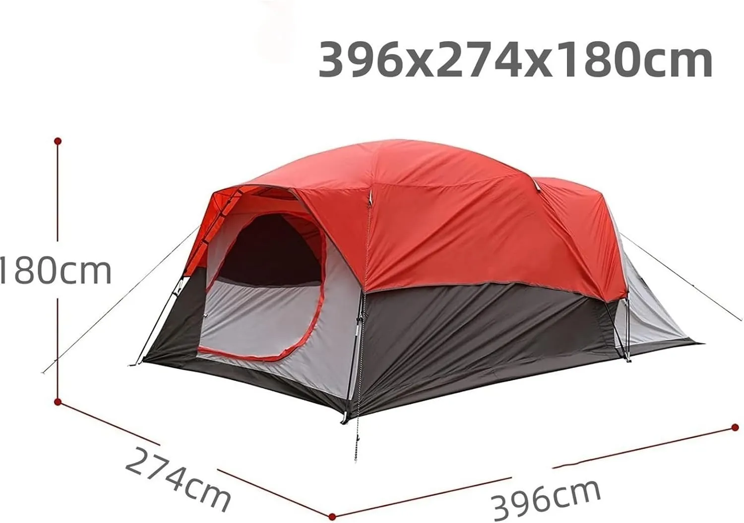 Double-Layer Tent Rainproof Sunshade Outdoor Camping Tent Easy to Build Family Park Tent