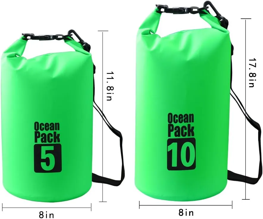 Dry Sack/Floating Waterproof Bag 2L/5L/10L/20L/30L for Boating, Kayaking, Hiking, Snowboarding, Camping, Rafting, Fishing and Backpacking