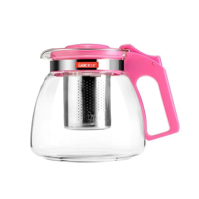 Durable Heat Resistant Glass Tea Kettle with Infuser