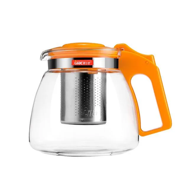 Durable Heat Resistant Glass Tea Kettle with Infuser