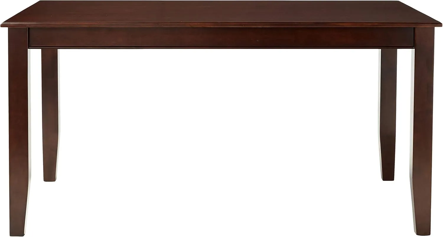 East West Furniture DUT-MAH-T Dudley Dining Room Table - a Rectangle Solid Wood Table Top with Sturdy Legs, 36x60 Inch, Mahogany