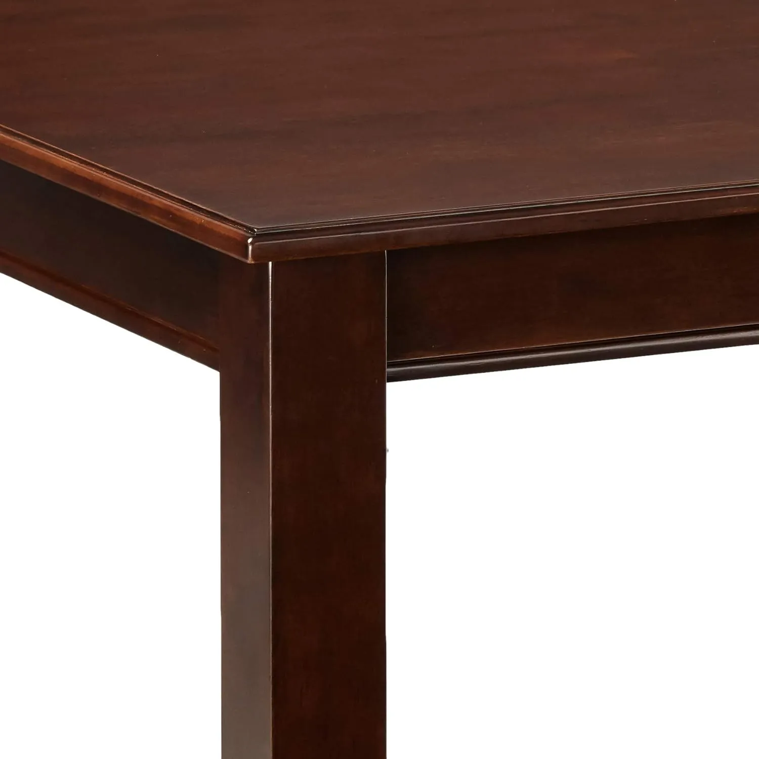 East West Furniture DUT-MAH-T Dudley Dining Room Table - a Rectangle Solid Wood Table Top with Sturdy Legs, 36x60 Inch, Mahogany