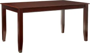 East West Furniture DUT-MAH-T Dudley Dining Room Table - a Rectangle Solid Wood Table Top with Sturdy Legs, 36x60 Inch, Mahogany