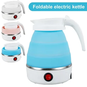 Electric Kettle 600W Folding Invitation-only deal Mini Leakproof  Silicone 600ml Portable Customer-friendly