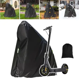 Electric Scooter Cover, All Season Universal Scooter Cover, Waterproof Sun, Tear Proof Night Reflective and Lock-Holes&Storage Bag for with Seat or Without Foldable Kick Scooter