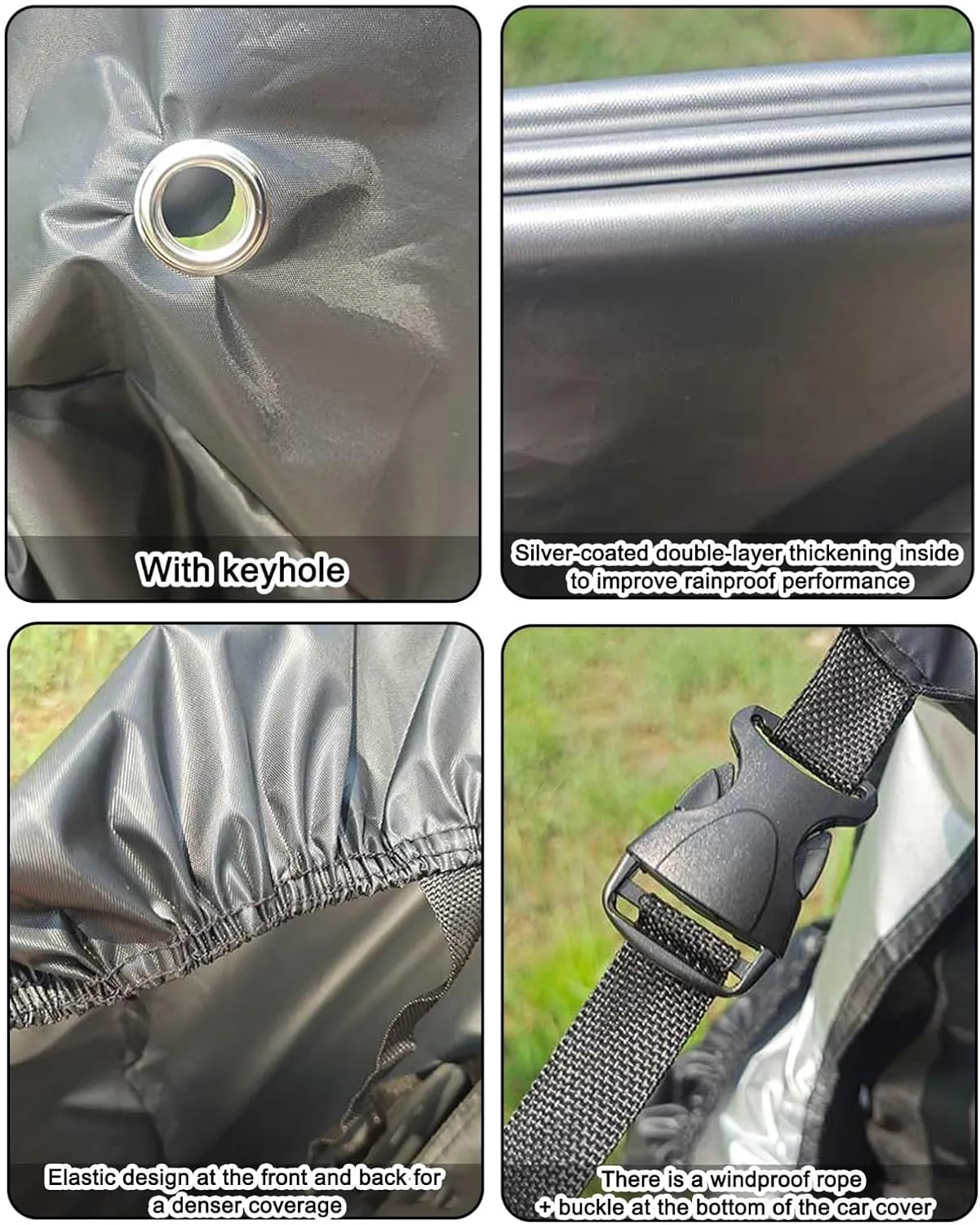 Electric Scooter Cover, All Season Universal Scooter Cover, Waterproof Sun, Tear Proof Night Reflective and Lock-Holes&Storage Bag for with Seat or Without Foldable Kick Scooter