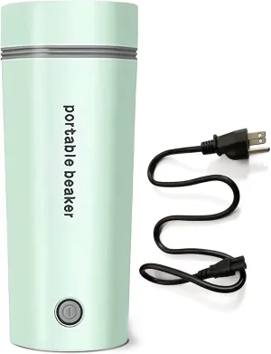 Electric Travel Kettle, Portable Electric Kettle, Mini Hot Water Boiler, Small Travel Tea Kettle Fast Boiling Water, One Cup Hot Water Maker, 350ml-Green