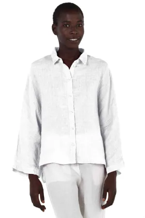 Elemente Clemente Dolman Sleeve Linen Blouse in Pearl