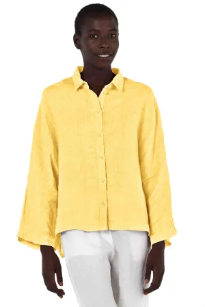 Elemente Clemente Dolman Sleeve Linen Blouse in Sunlight