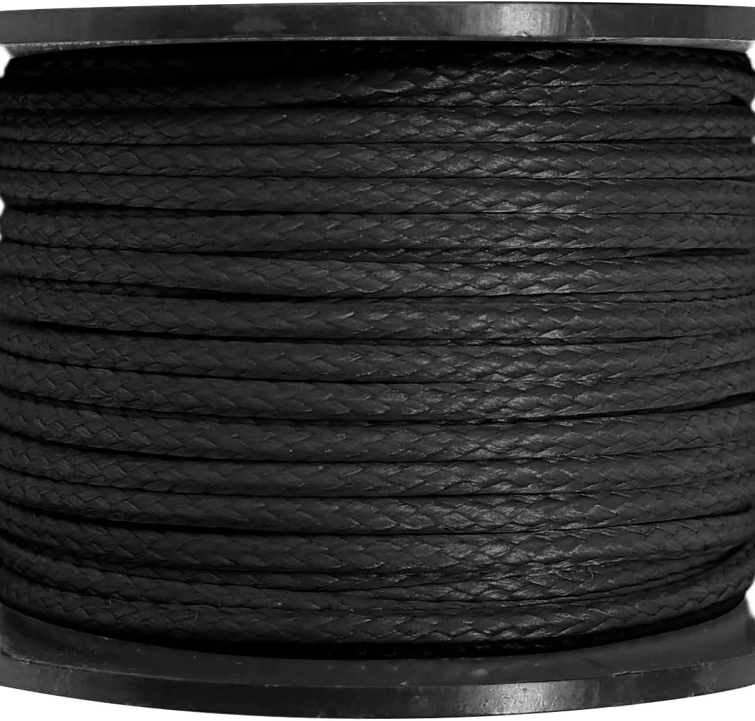 emma kites Hollow UHMWPE Braided Cord 1.3mm, 1.6mm, 2mm Spliceable for Tent Guyline Tarp Hammock Ridgeline Whoopie Sling Bear Bagging for Camping Backpacking