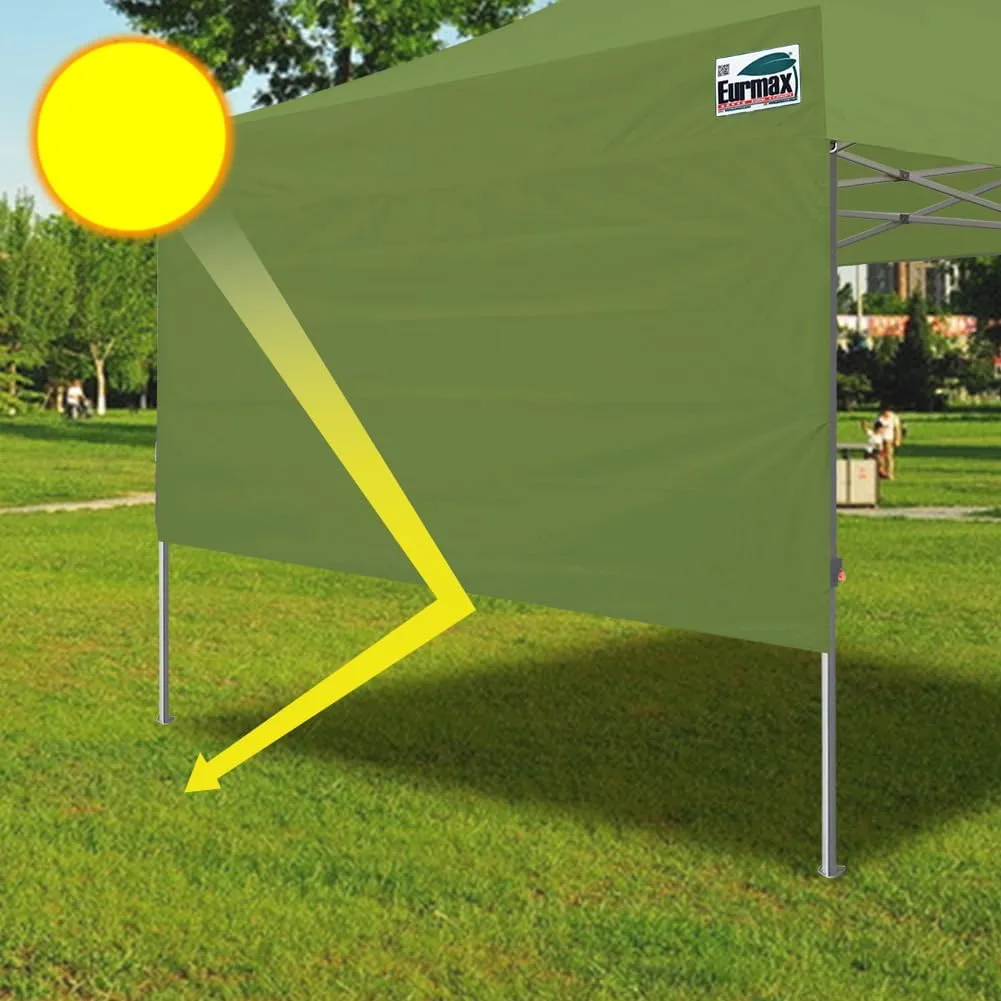 Eurmax USA 10ft Instant Canopy SunWall Canopy Tent Sidewall for Pop Up Canopy Tent,1 Pack Removable Sidewall Only(Field Green)