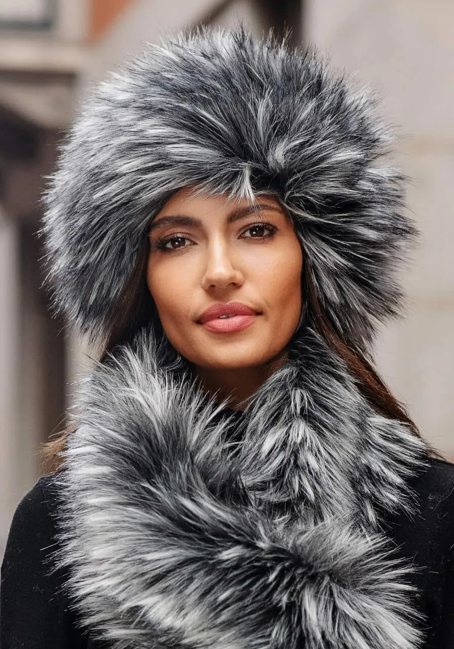 Fabulous-Furs Donna Salyers Tawny Fox Faux Fur Russian Style Hat