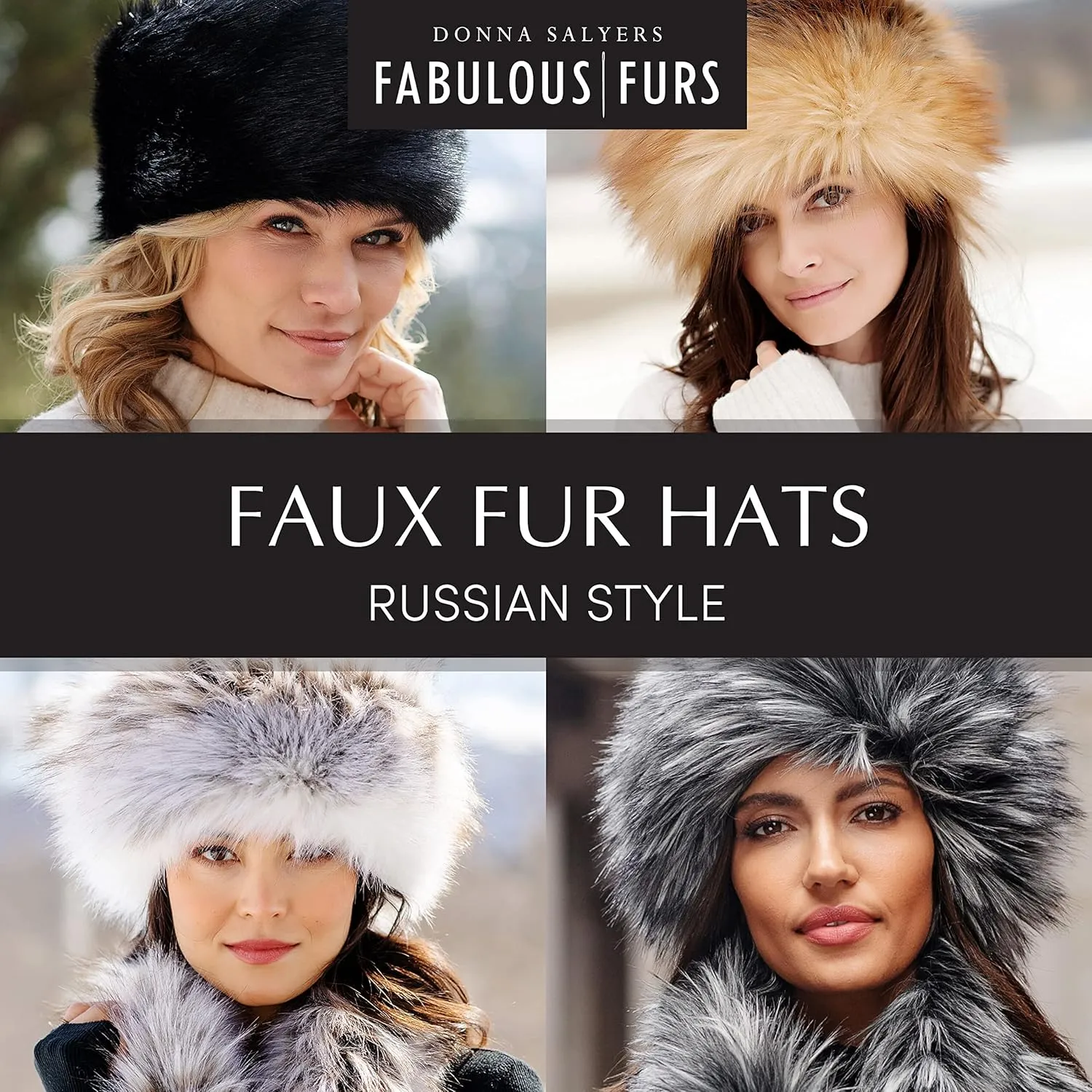 Fabulous-Furs Donna Salyers Tawny Fox Faux Fur Russian Style Hat