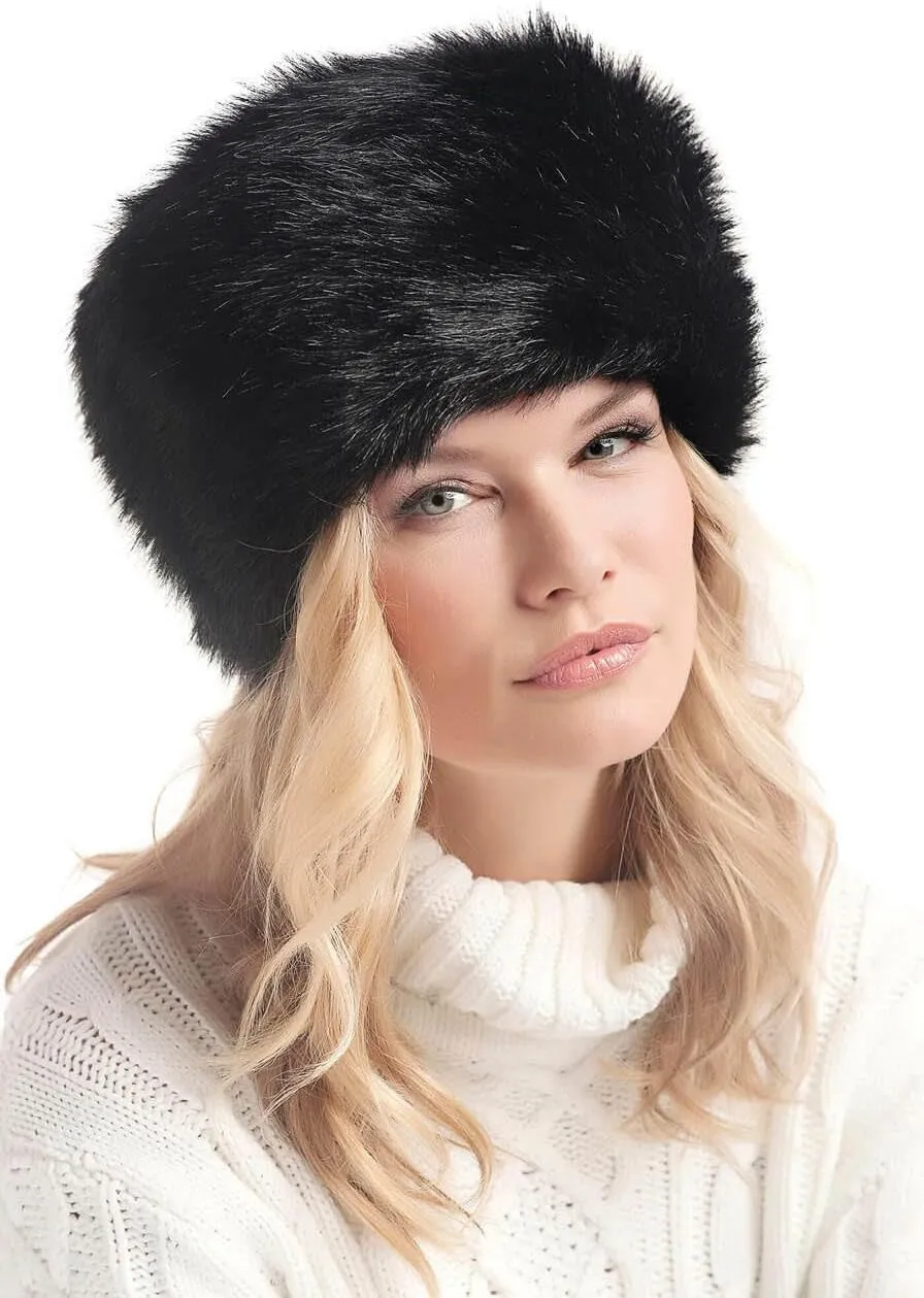 Fabulous-Furs Donna Salyers Tawny Fox Faux Fur Russian Style Hat