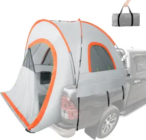 FAHKNS Portable Pickup Truck Tent, Waterproof PU2000mm Double Layer Oxford Truck Bed Tent for 5.5-6 FT Truck Bed, for Camping Fishing Travel