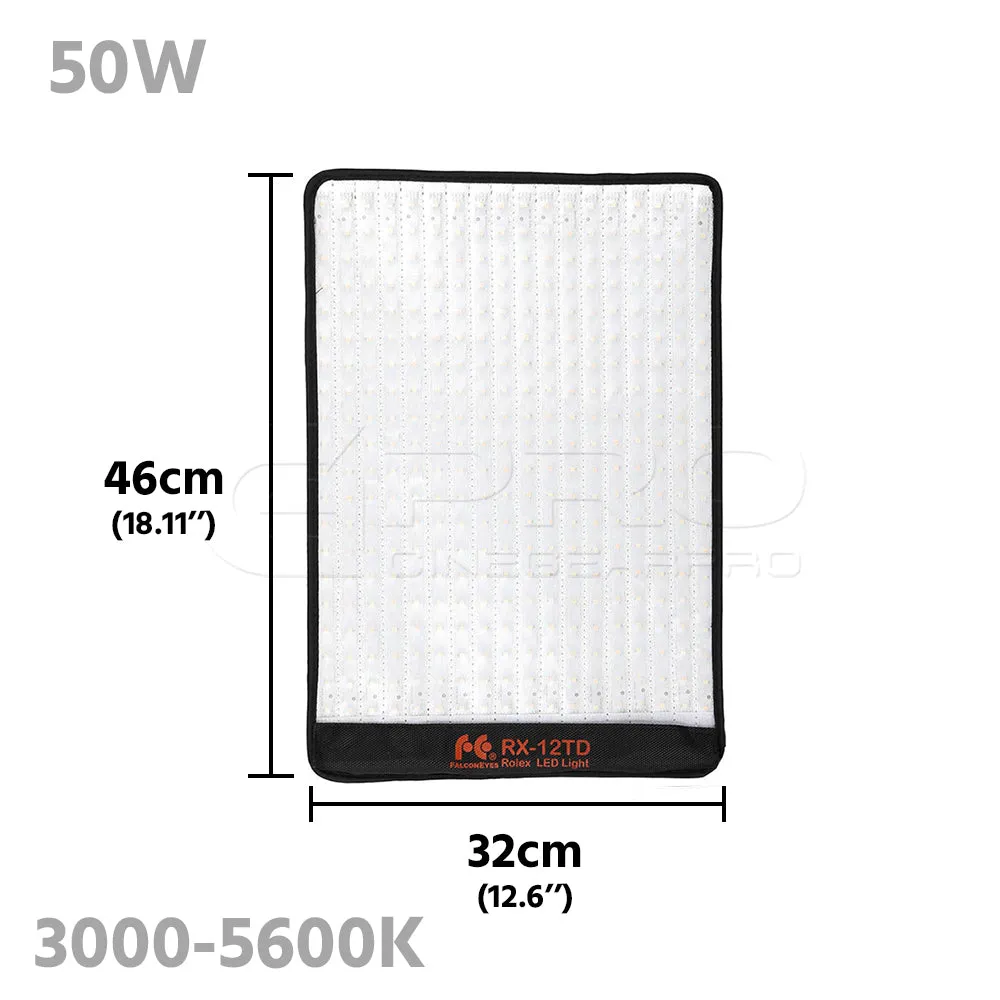 FalconEyes RX-12TD 50W Bi-Color Roll-Flex Flexible LED Panel