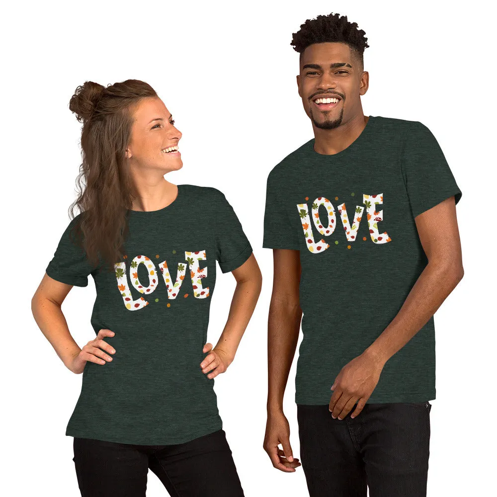 Fall Love Letters (Dark) - Lightweight T-Shirt