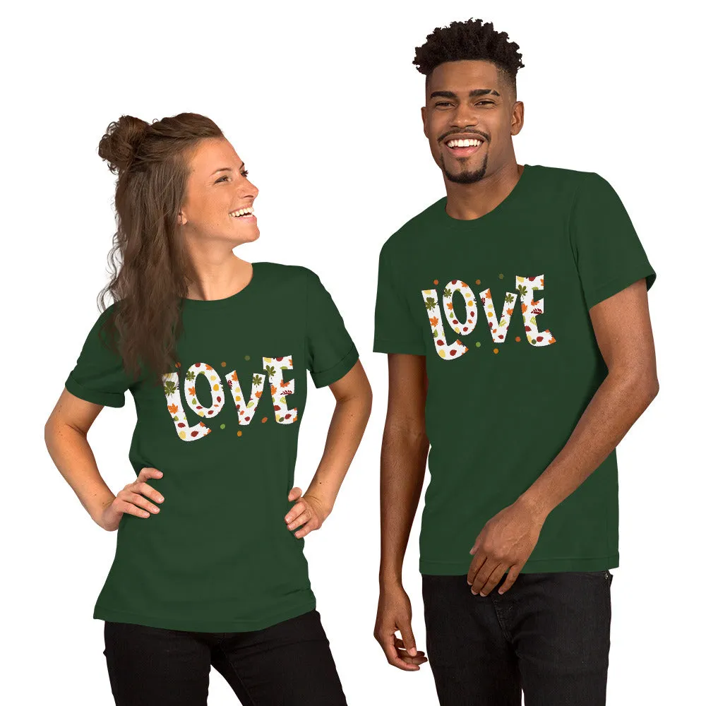 Fall Love Letters (Dark) - Lightweight T-Shirt