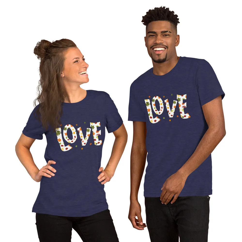 Fall Love Letters (Dark) - Lightweight T-Shirt