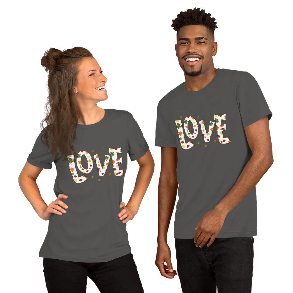 Fall Love Letters (Dark) - Lightweight T-Shirt