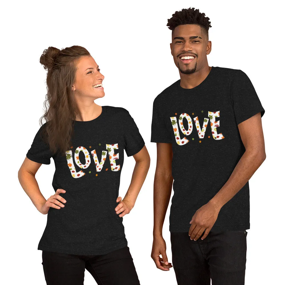 Fall Love Letters (Dark) - Lightweight T-Shirt