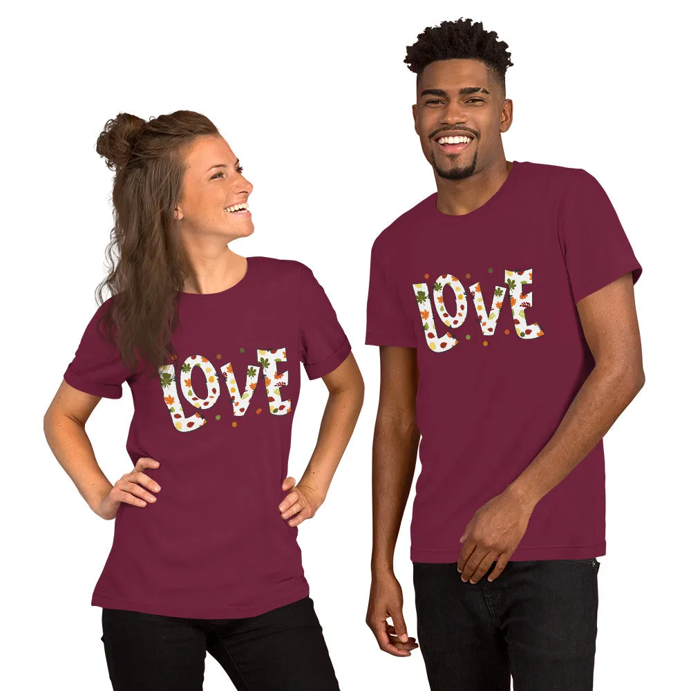 Fall Love Letters (Dark) - Lightweight T-Shirt