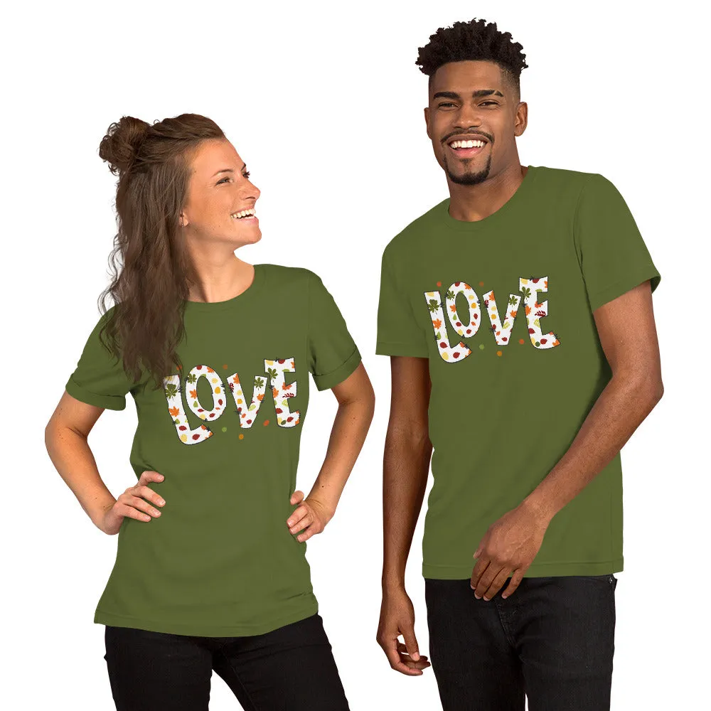 Fall Love Letters (Dark) - Lightweight T-Shirt