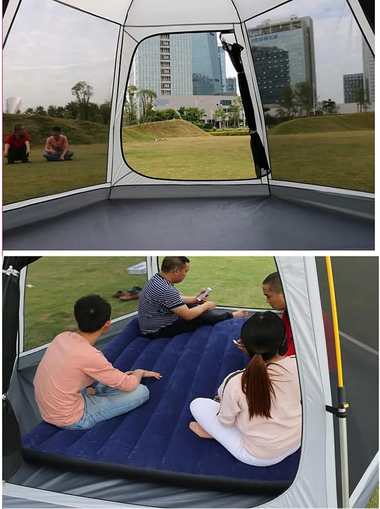 Family Outdoor Camping Tent Automatic Pop-Up Tent 3-4 Person Double Layer Instant Tent Easy Set Up Ideal Outdoor Gifts (Green 3)