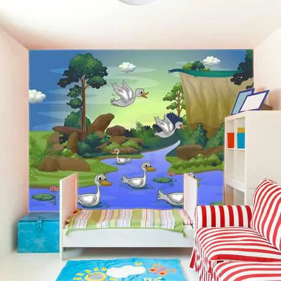Feature wall wallpapers digitally printed