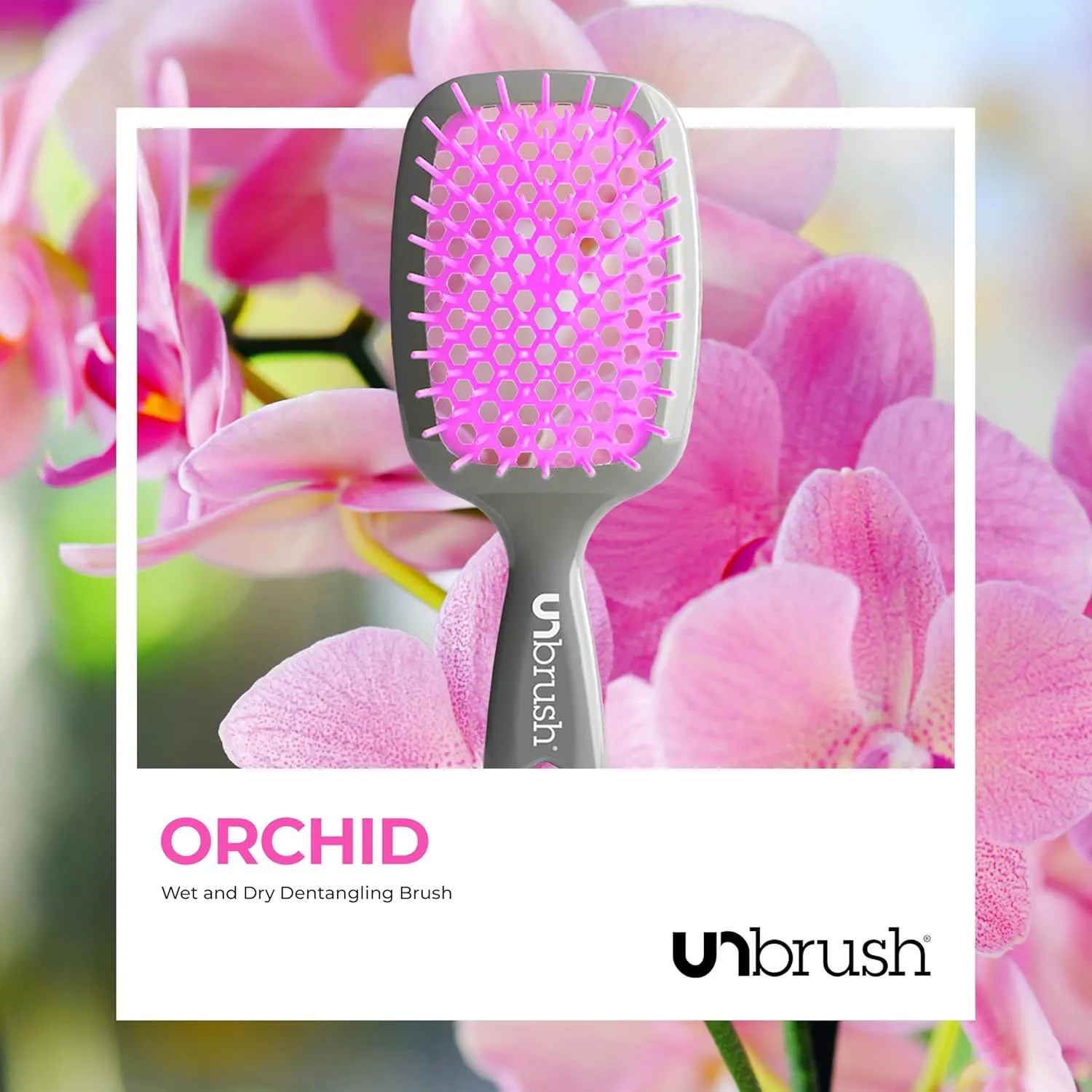 FHI Heat UNbrush Detangling Brush for Pain-Free Brushing on All Wet or Dry Hair Types — Durable DuoFlex Anti-Static Bristles, Lightweight Handle, Vented Hair Brush