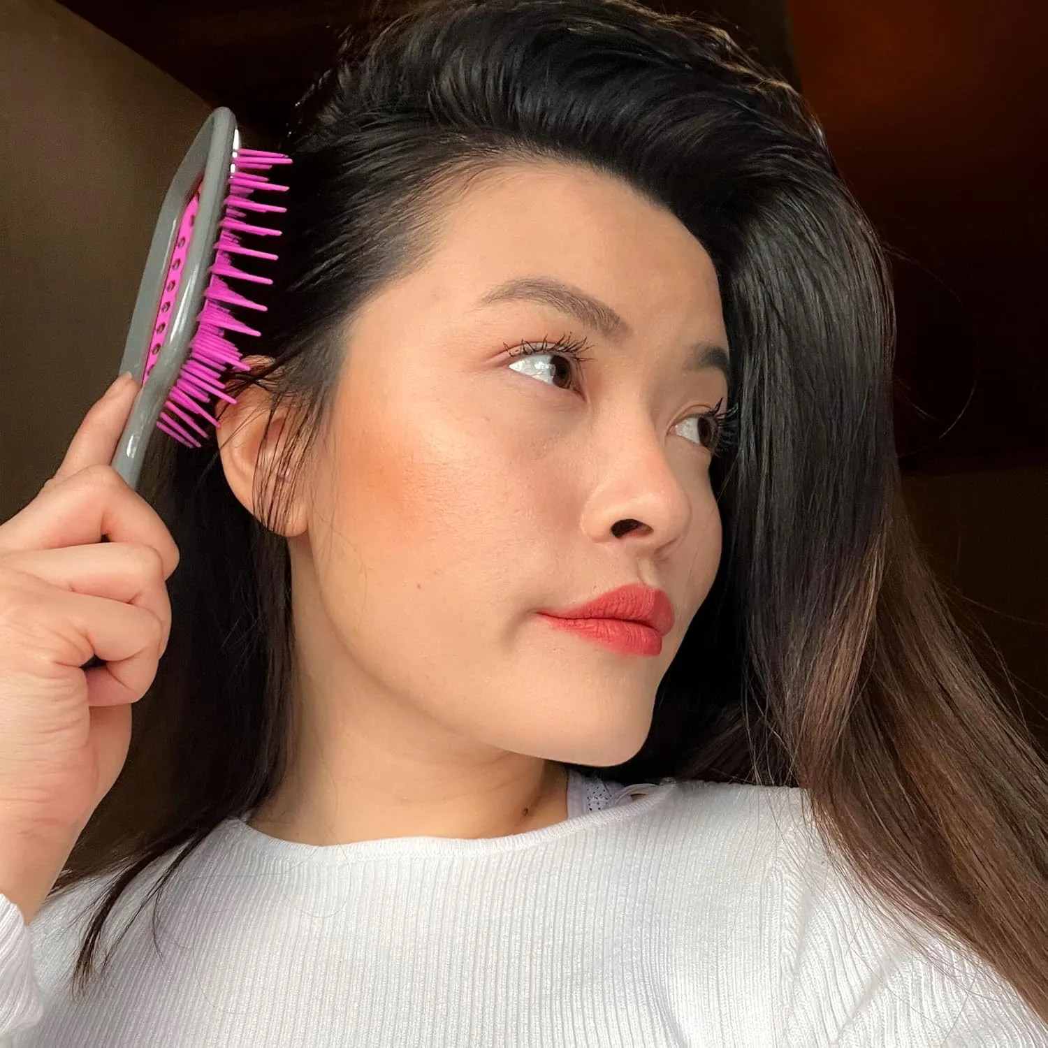 FHI Heat UNbrush Detangling Brush for Pain-Free Brushing on All Wet or Dry Hair Types — Durable DuoFlex Anti-Static Bristles, Lightweight Handle, Vented Hair Brush