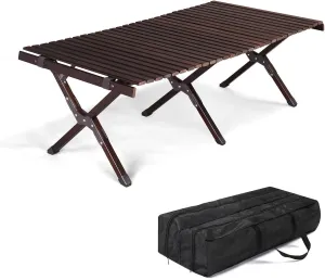 Fits for Folding Camping Table, Lightweight Roll-Up Table Aluminum Low with Portable Bag