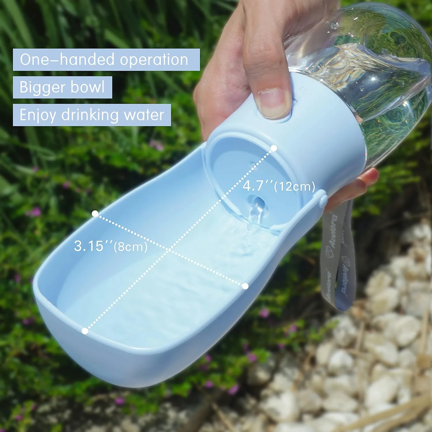 Foldable Dog Water Bottle,Portable Dog Water Dispenser,Outdoor Pet Water Bottle for Dog,Cat,Rabbti,Puppy and other Small Animal for Walking,Hiking,Travel.Dishwasher Safe,Puppy Accessories