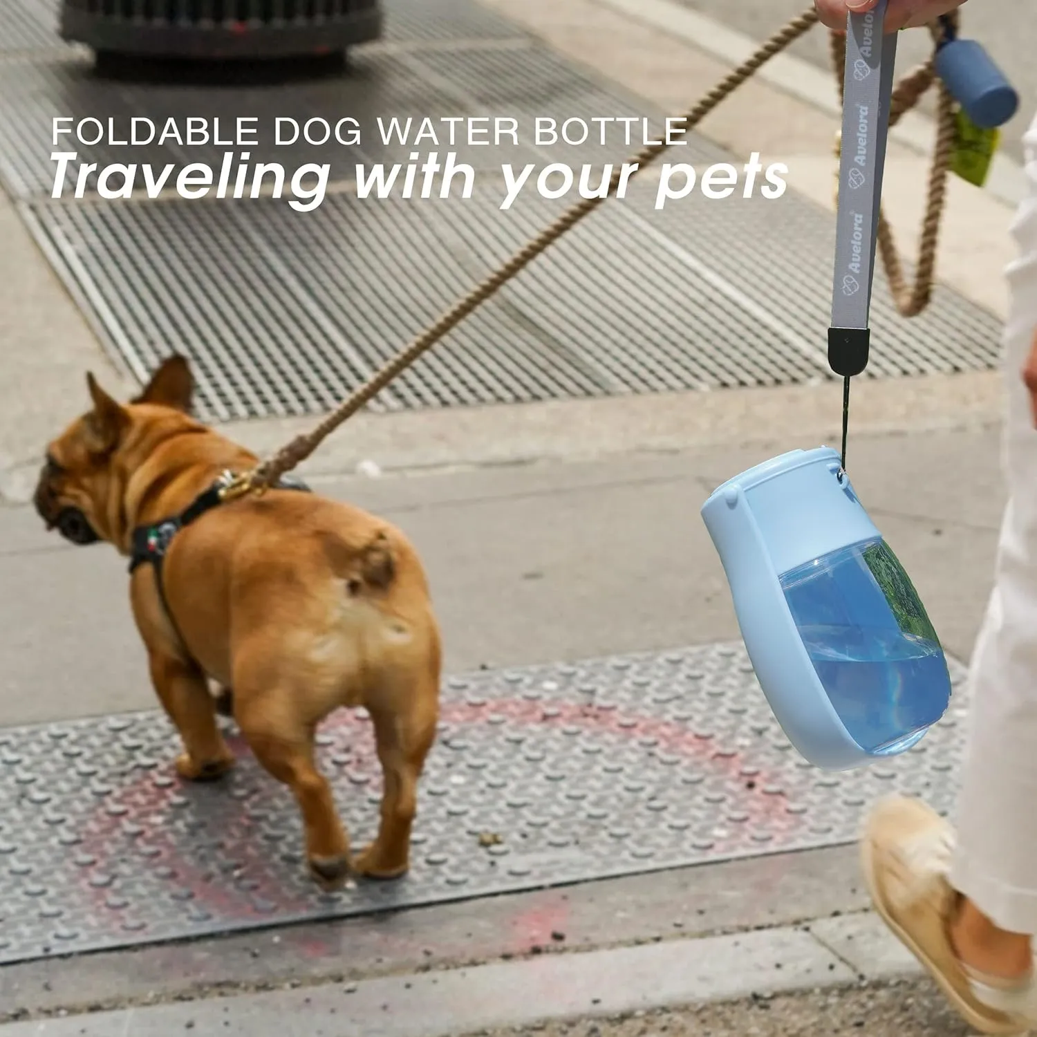 Foldable Dog Water Bottle,Portable Dog Water Dispenser,Outdoor Pet Water Bottle for Dog,Cat,Rabbti,Puppy and other Small Animal for Walking,Hiking,Travel.Dishwasher Safe,Puppy Accessories