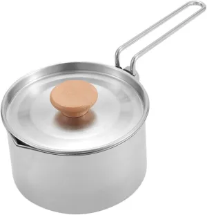 Foldable Pot Portable Kettle Stainless Steel Camping Pot Water Kettle for Outdoor Hiking Cooking Utensil Multi-Function Tea Kettle