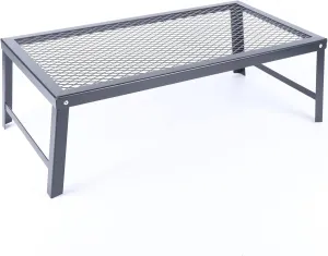 Folding Campfire Grill Heavy Duty Steel Grate, Portable Camp Fire Cooking Racks, Camp Fire Cooking Racks for RV Camping, Hunting trip, Picnics, Fishing