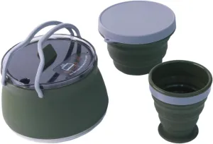 Folding Camping Kettle Silicone Kettle Foldable Small Coffee Pot Tea Pot for Backpacking Hiking Fishing Traveling Picnic