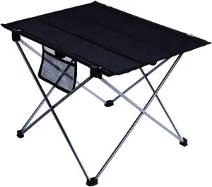 Folding Camping Table, Portable Outdoor Picnic Table, Lightweight Small Folding Table with Carrying Bag for Outdoor, Picnic, BBQ, Cooking, Festival,Black,S