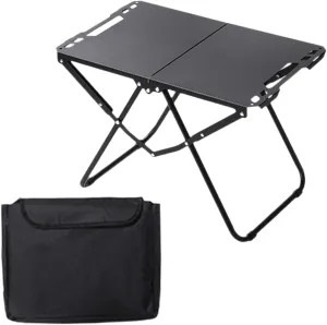 Folding Igt Table Folding Table Versatile Portable Beach Table Desk Outdoor Table Foldable Table for Outdoor Backyard Garden, Black
